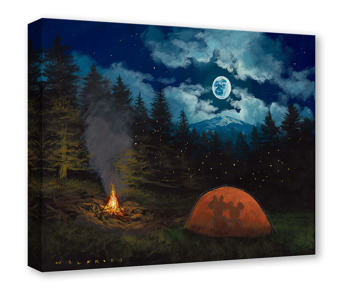 "Camping under the Moon" by Walfrido Garcia | Signed and Numbered Edition