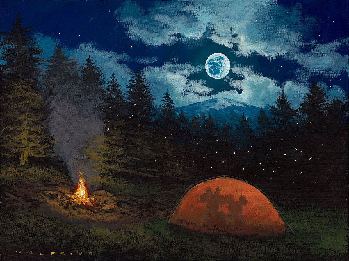 "Camping under the Moon" by Walfrido Garcia | Signed and Numbered Edition - Image 2