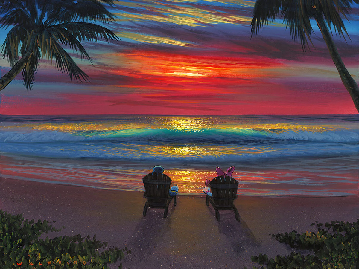 "Donald and Daisy's Perfect Sunset" by Walfrido Garcia | Signed and Numbered Edition - Image 2