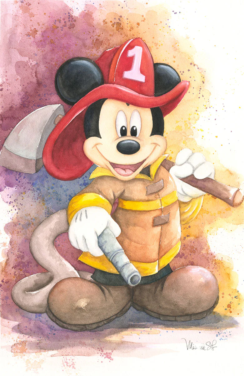 "Fireman Mickey" by Michelle St.Laurent | Signed and Numbered Edition - Image 2