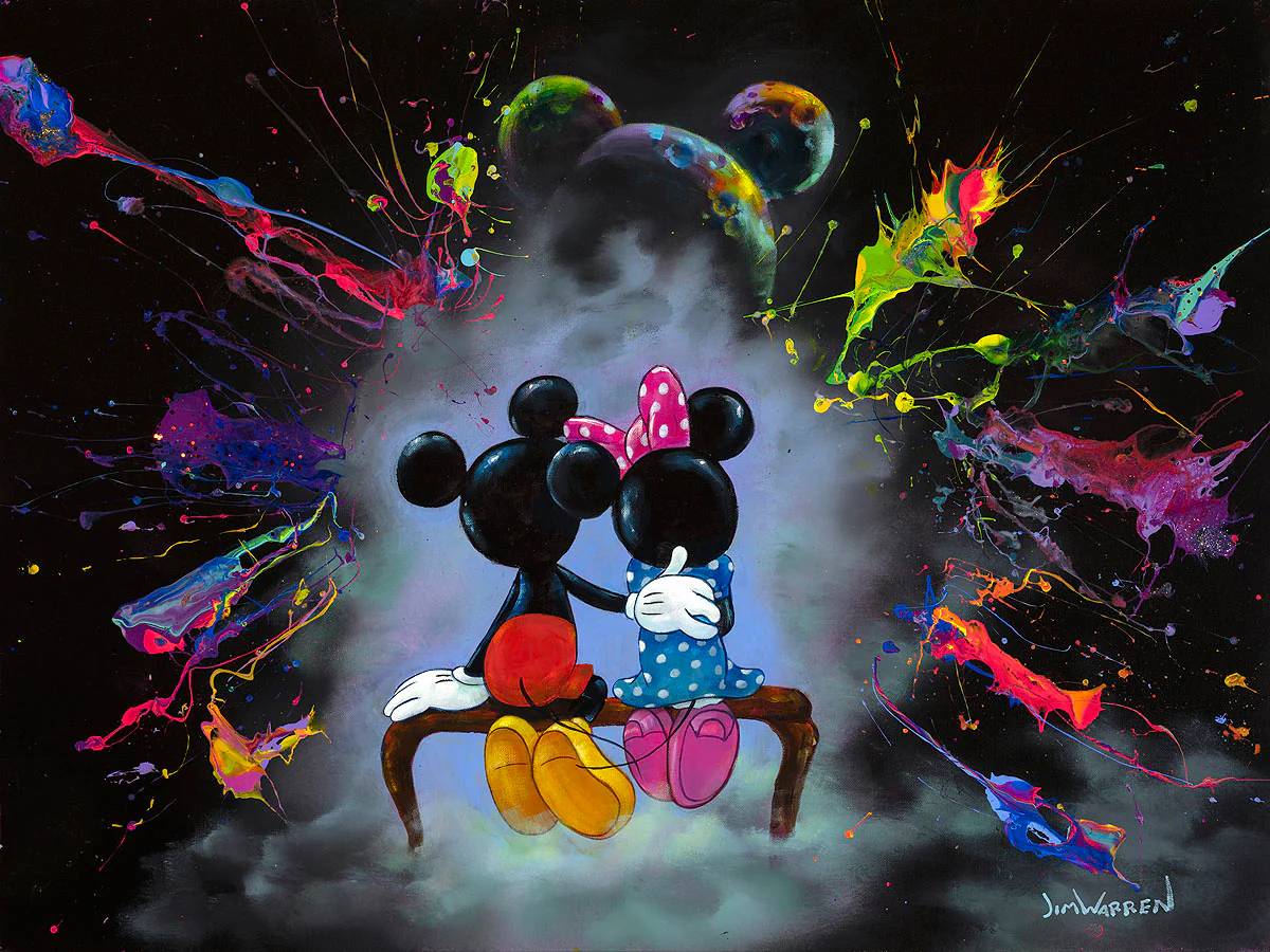 "Mickey and Minnie Enjoy the View" by Jim Warren | Signed and Numbered Edition - Image 2