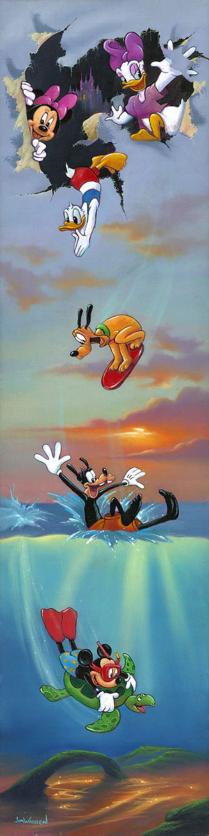 "Mickey and Pals Big Day Off" by Jim Warren | Signed and Numbered Edition - Image 2