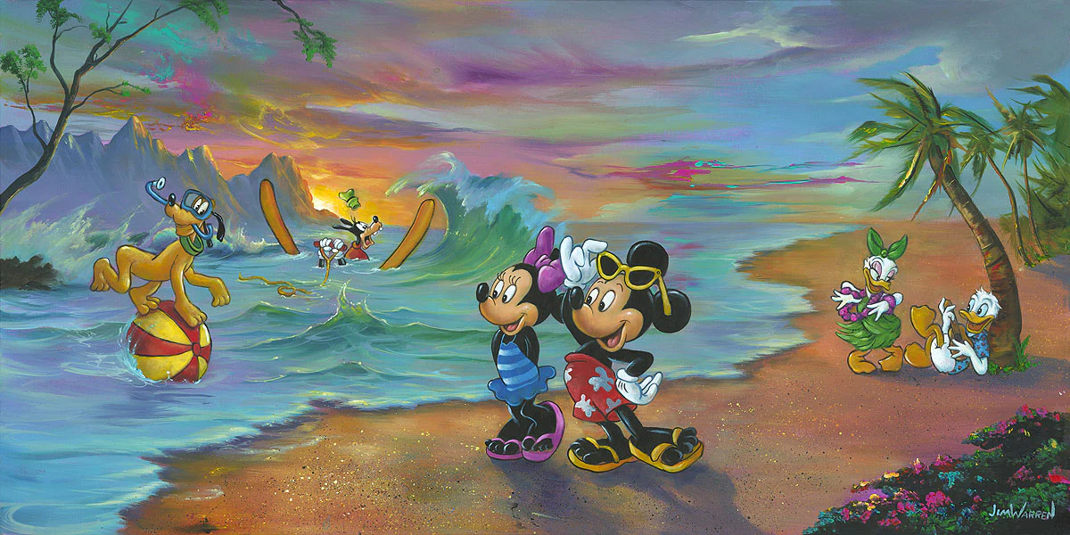 "Mickey and the Gang’s Hawaiian Vacation" by Jim Warren | Signed and Numbered Edition - Image 2