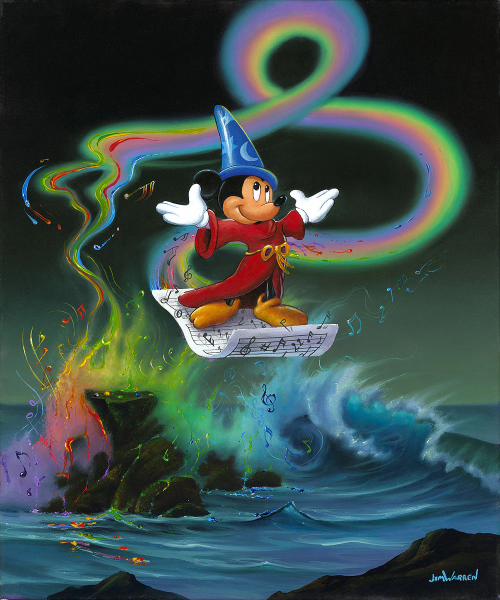 "Mickey Making Magic" by Jim Warren | Signed and Numbered Edition - Image 2