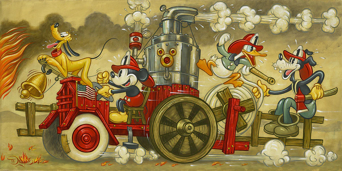"Mickey's Fire Brigade" by Tim Rogerson | Signed and Numbered Edition - Image 2