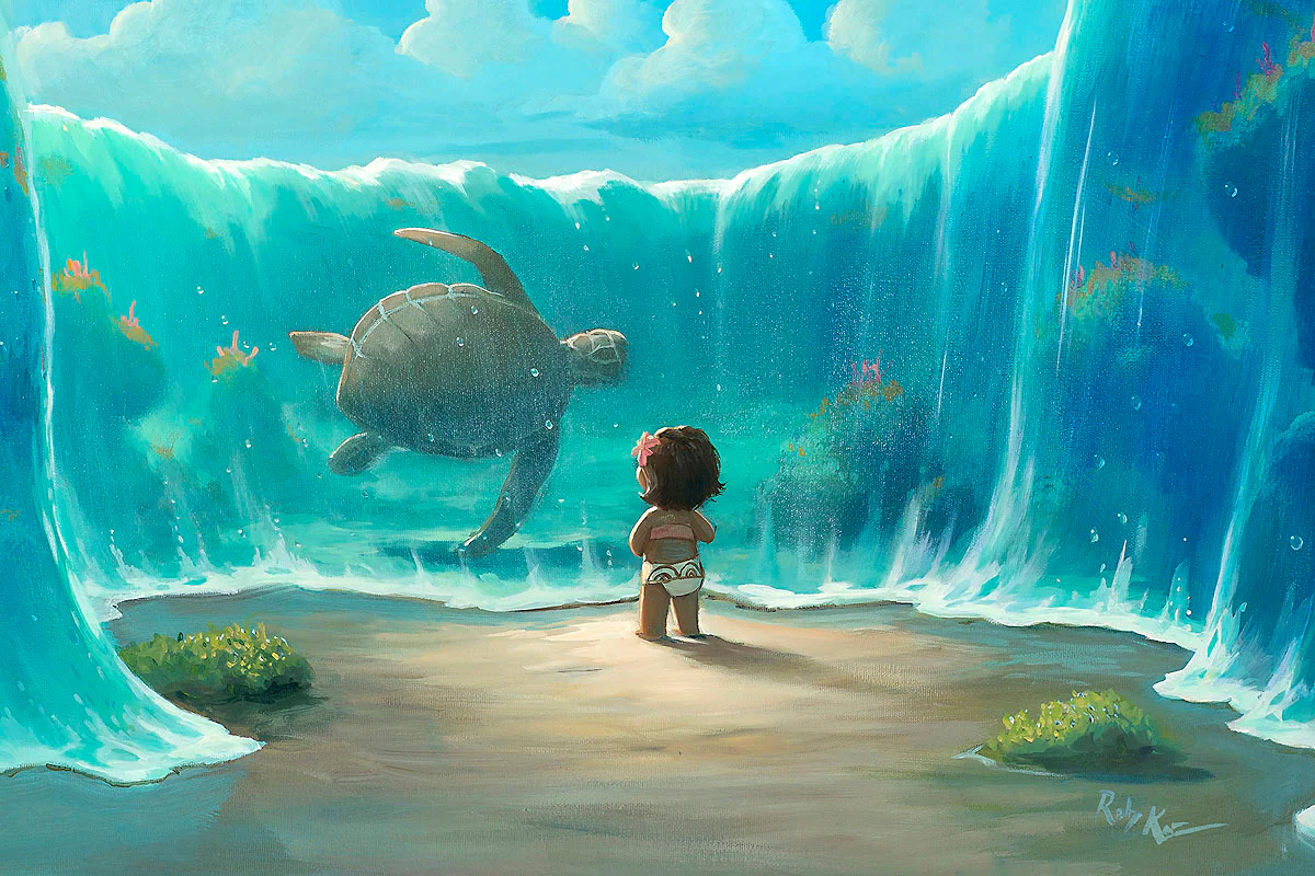 "Moana's New Friend" by Rob Kaz | Premiere Treasure on Canvas - Image 2