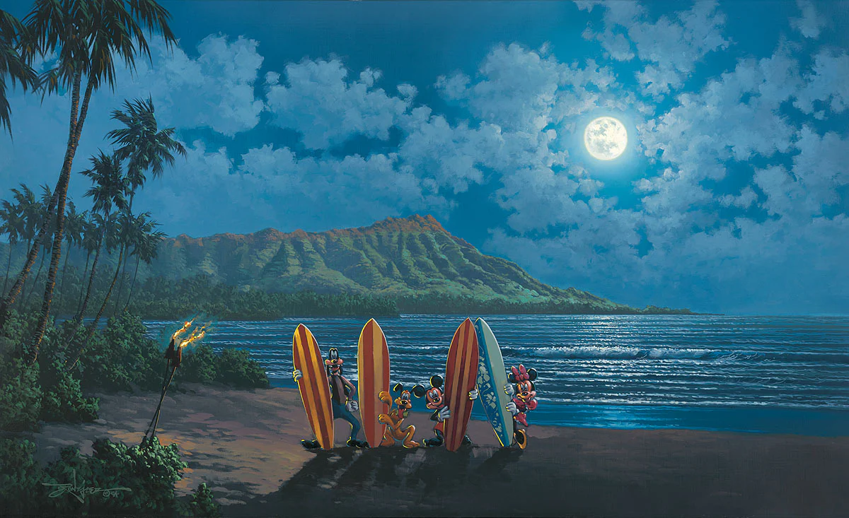 "Moonlight Surf Crew" by Rodel Gonzalez | Signed and Numbered Edition - Image 2