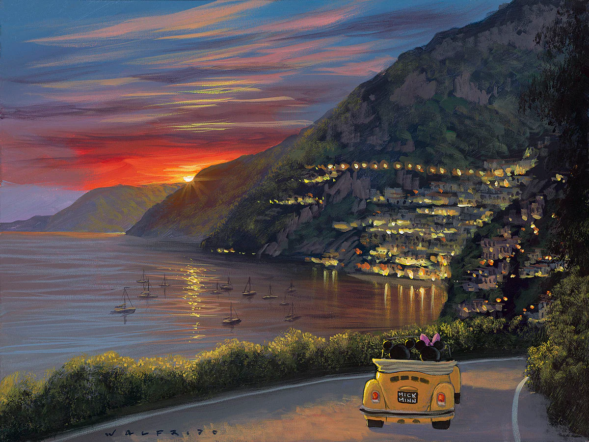 "Riding Through Amalfi" by Walfrido Garcia | Signed and Numbered Edition - Image 2