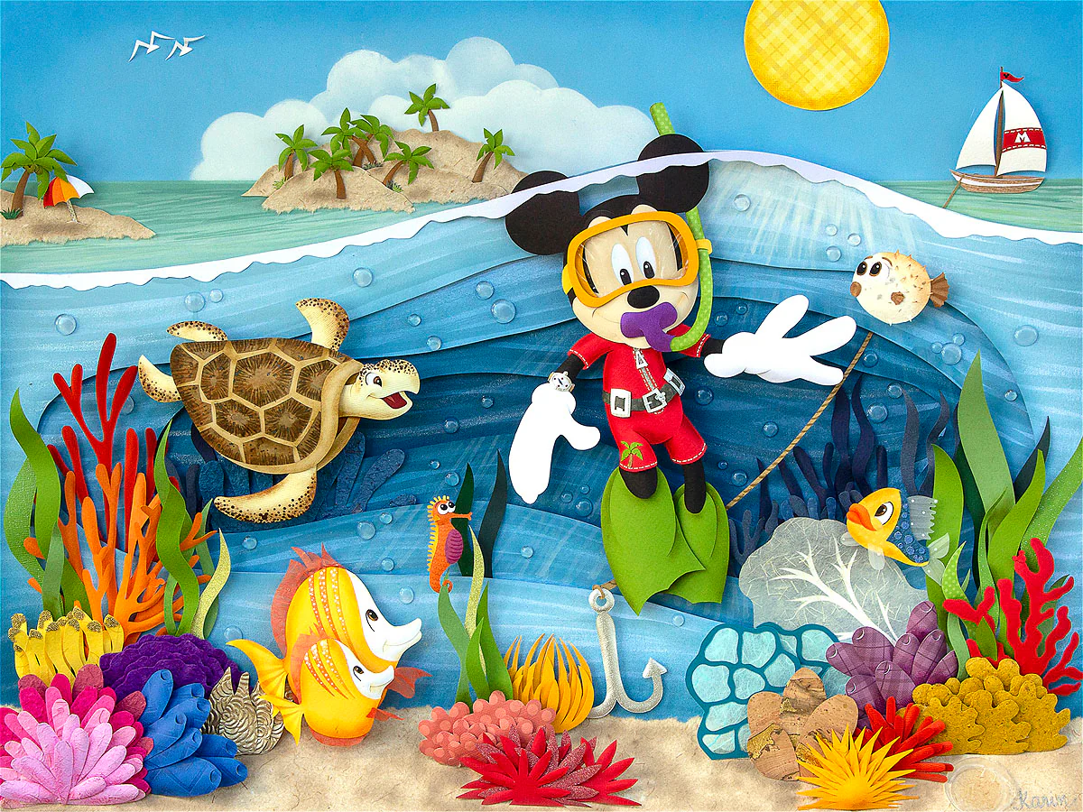 "Scuba Mickey" by Karin Arruda - Image 2
