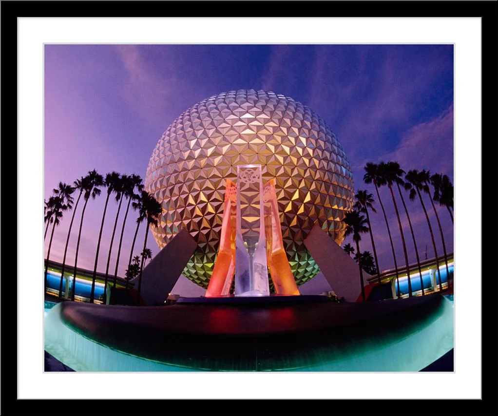 "Spaceship Earth at Dusk" from Disney Photo Archives - Image 10