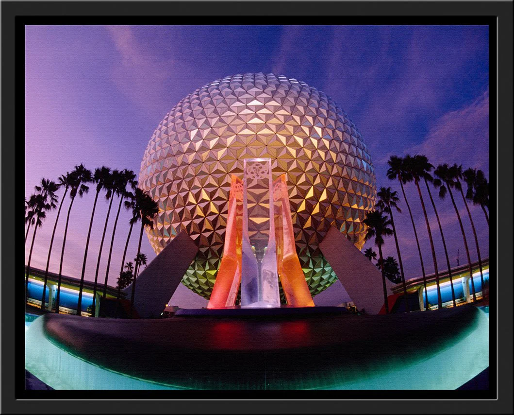 "Spaceship Earth at Dusk" from Disney Photo Archives - Image 11