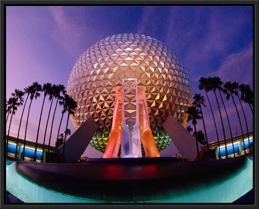 "Spaceship Earth at Dusk" from Disney Photo Archives - Image 13