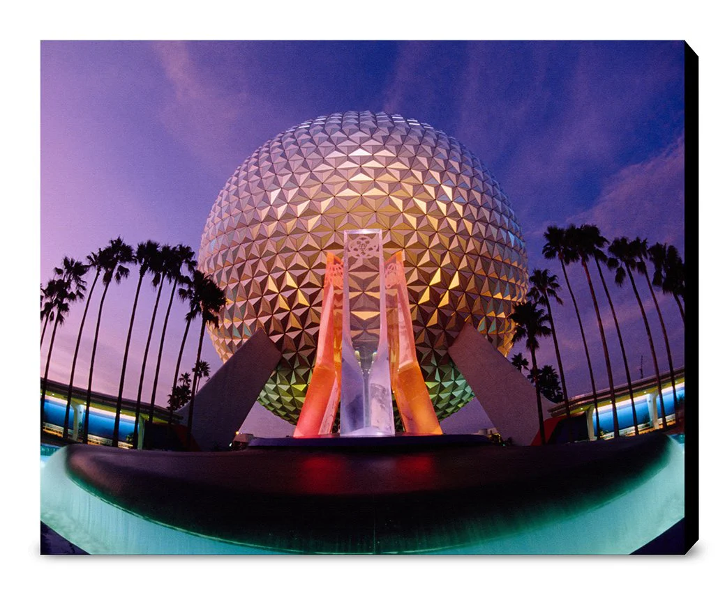 "Spaceship Earth at Dusk" from Disney Photo Archives - Image 14