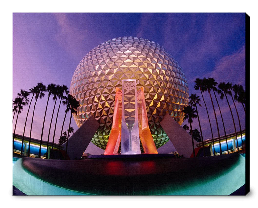 "Spaceship Earth at Dusk" from Disney Photo Archives - Image 15