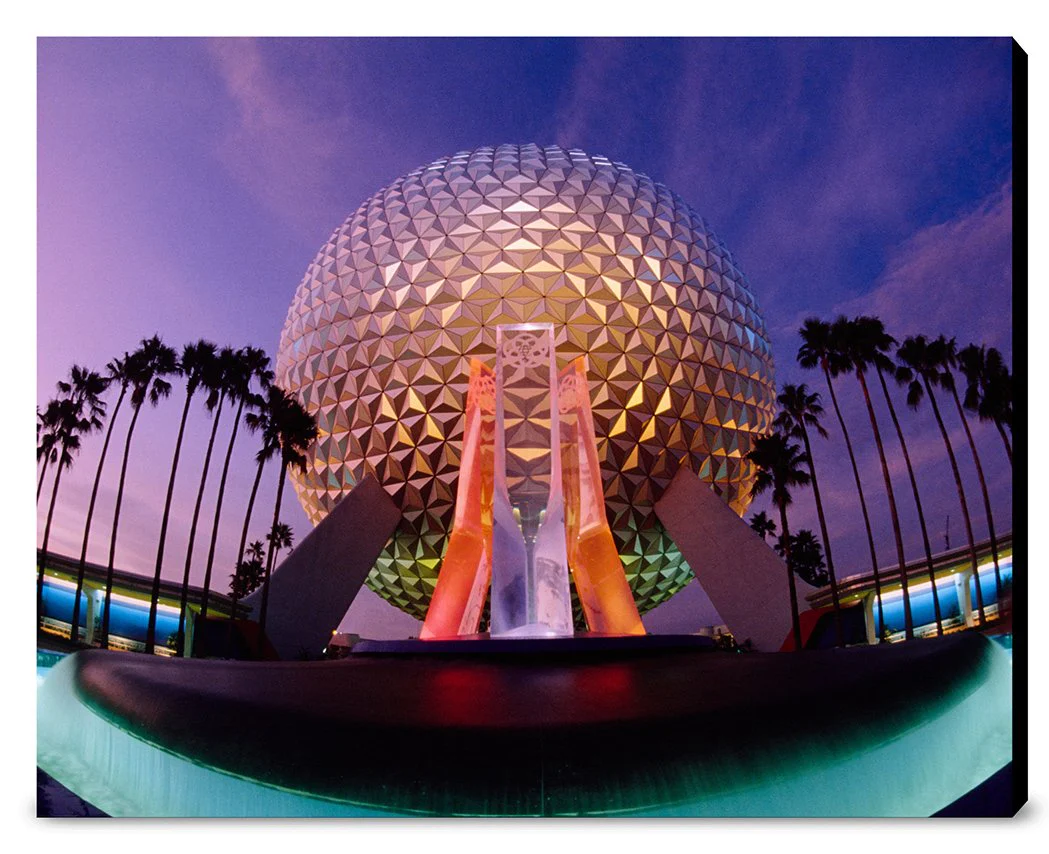 "Spaceship Earth at Dusk" from Disney Photo Archives - Image 16