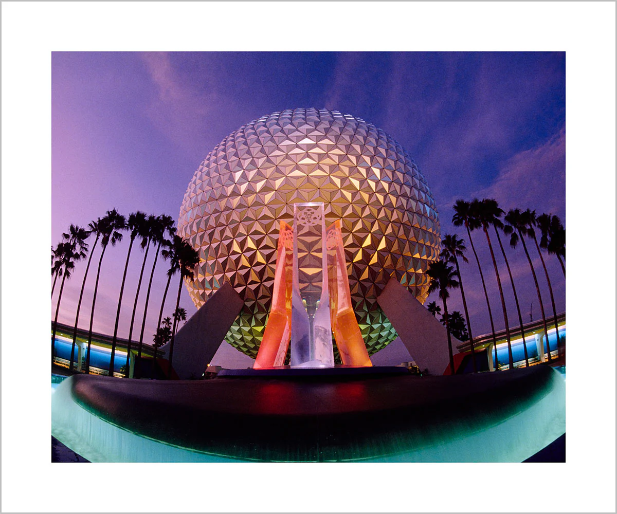 "Spaceship Earth at Dusk" from Disney Photo Archives - Image 2
