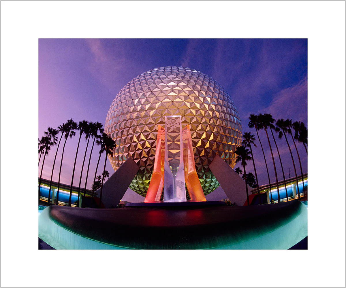 "Spaceship Earth at Dusk" from Disney Photo Archives - Image 3