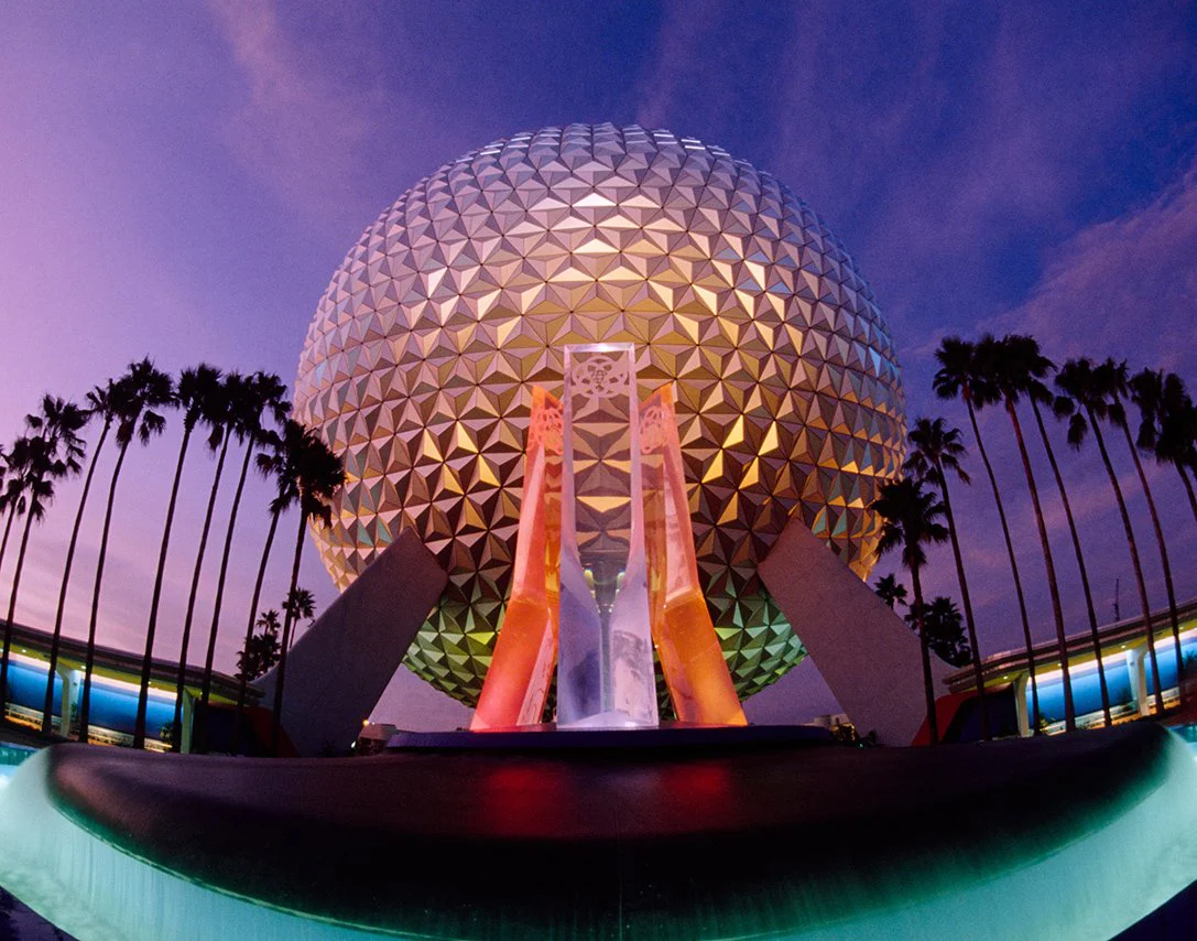 "Spaceship Earth at Dusk" from Disney Photo Archives - Image 4