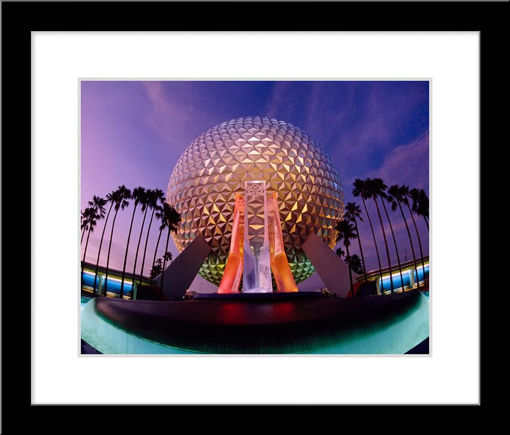 "Spaceship Earth at Dusk" from Disney Photo Archives - Image 8