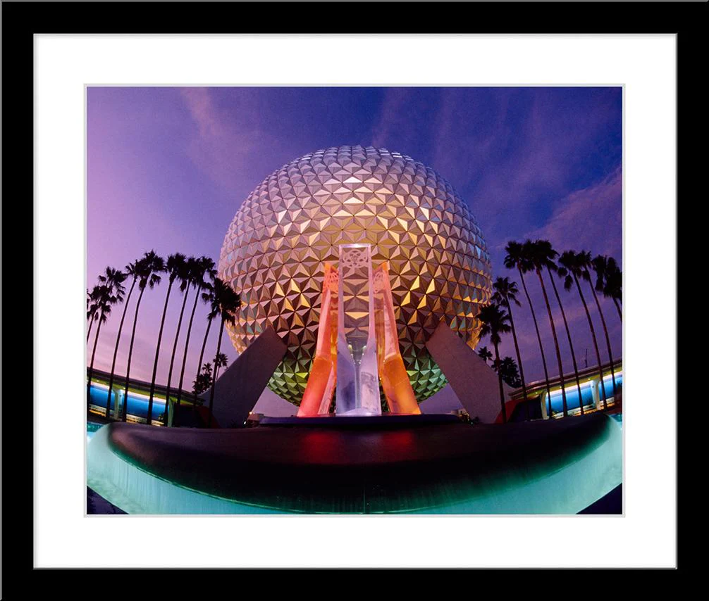 "Spaceship Earth at Dusk" from Disney Photo Archives - Image 9