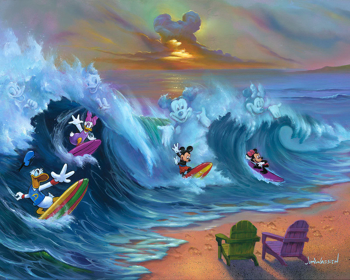 "Surfing with Friends" by Jim Warren - Image 2