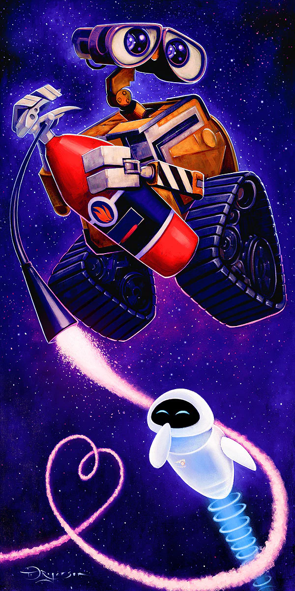 "Wall•E and Eve" by Tim Rogerson | Signed and Numbered Edition - Image 2