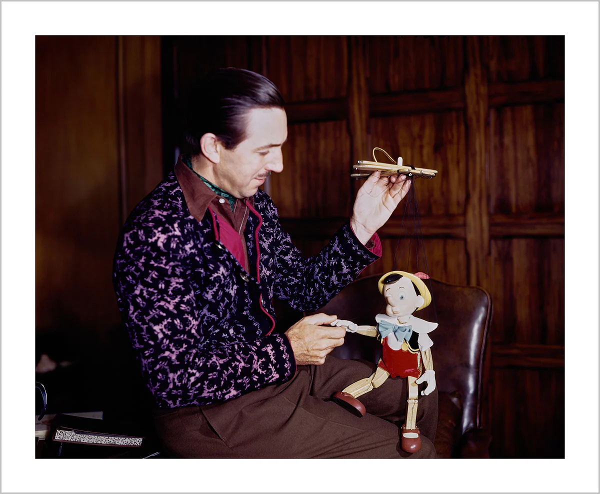 "Walt & Pinocchio Puppet" from Disney Photo Archives