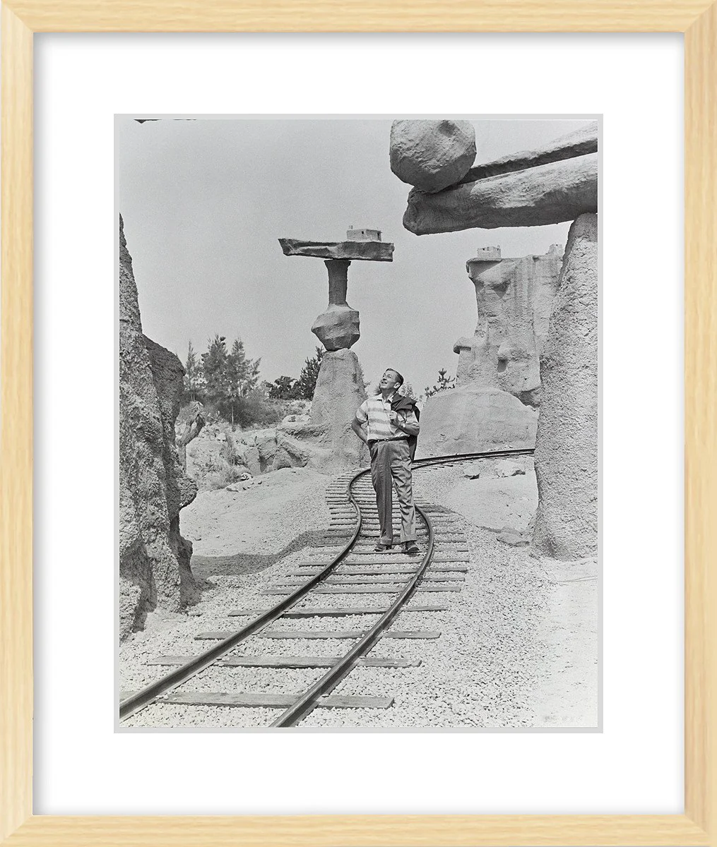 "Walt Walking on the Tracks of Rainbow Caverns Mine Train" from Disney Photo Archives - Image 8